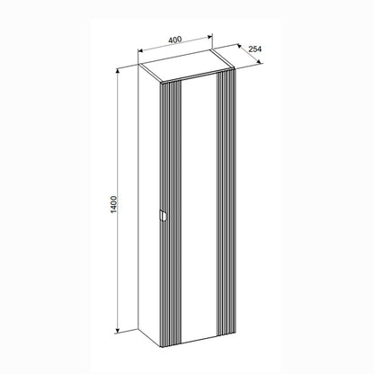 Ovalia Tall Bathroom Unit - Cremona