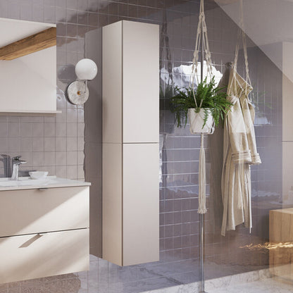 Dalia Bathroom Tall Cabinet with 2 Doors - Cashmere