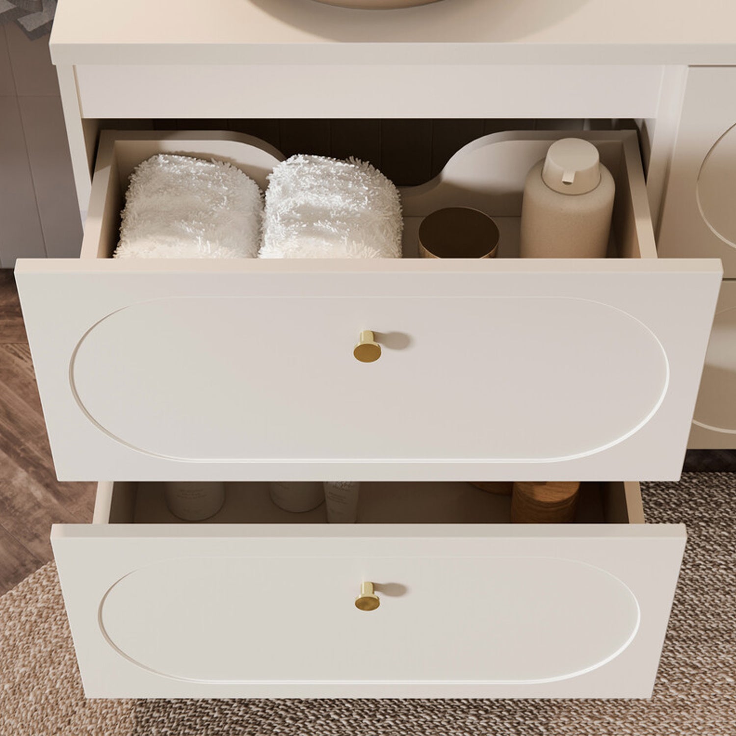 Donna Bathroom Cabinet 60 cm and Basin - Sand