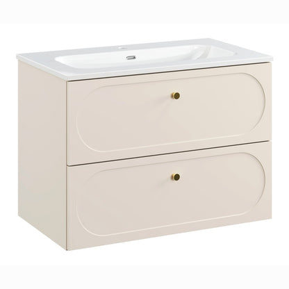 Donna Bathroom Cabinet 80 cm and Basin - Sand
