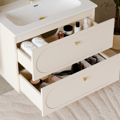 Donna Bathroom Cabinet 80 cm and Basin - Sand