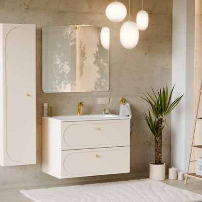 Donna Bathroom Cabinet 80 cm and Basin - Sand
