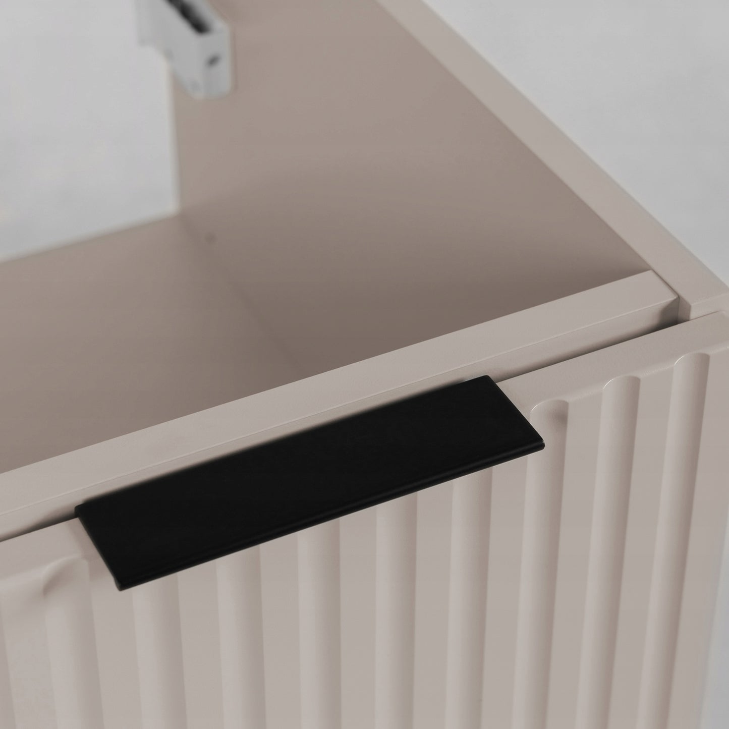 Flow 1 Door Fluted Bathroom Vanity Cabinet with Worktop 40cm - Cashmere