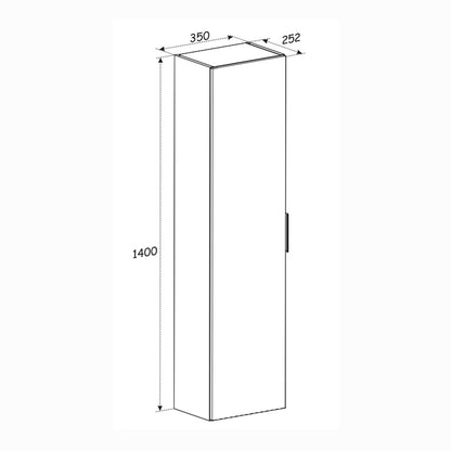 Donna Tall Bathroom Unit - Sand