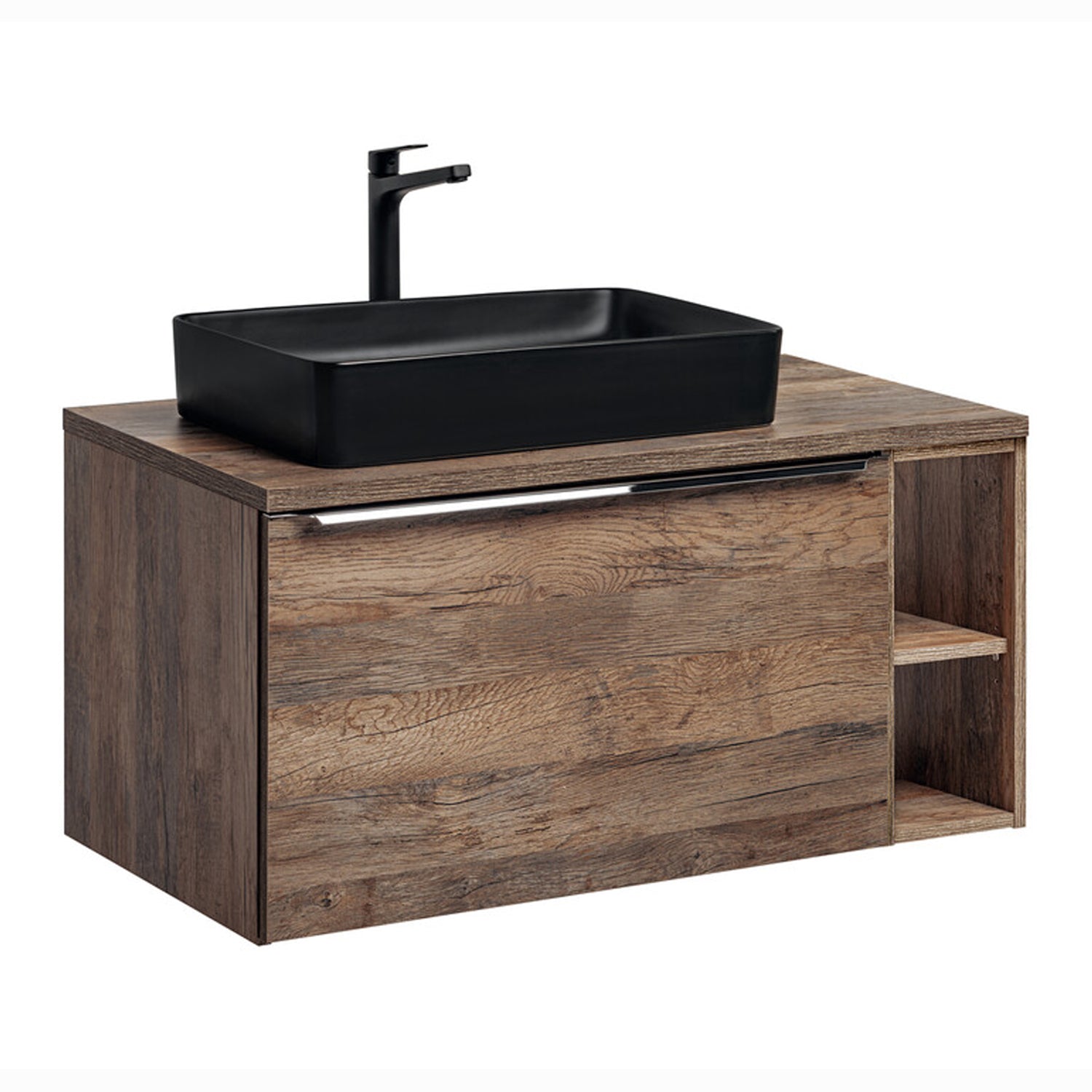 Santa Fe Bathroom Cabinet Vanity 100 cm with Basin - Dark Oak