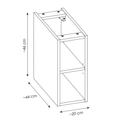 Santa Fe Bathroom Cabinet Vanity 100 cm with Basin - Dark Oak