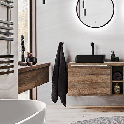 Santa Fe Bathroom Cabinet Vanity 100 cm with Basin - Dark Oak