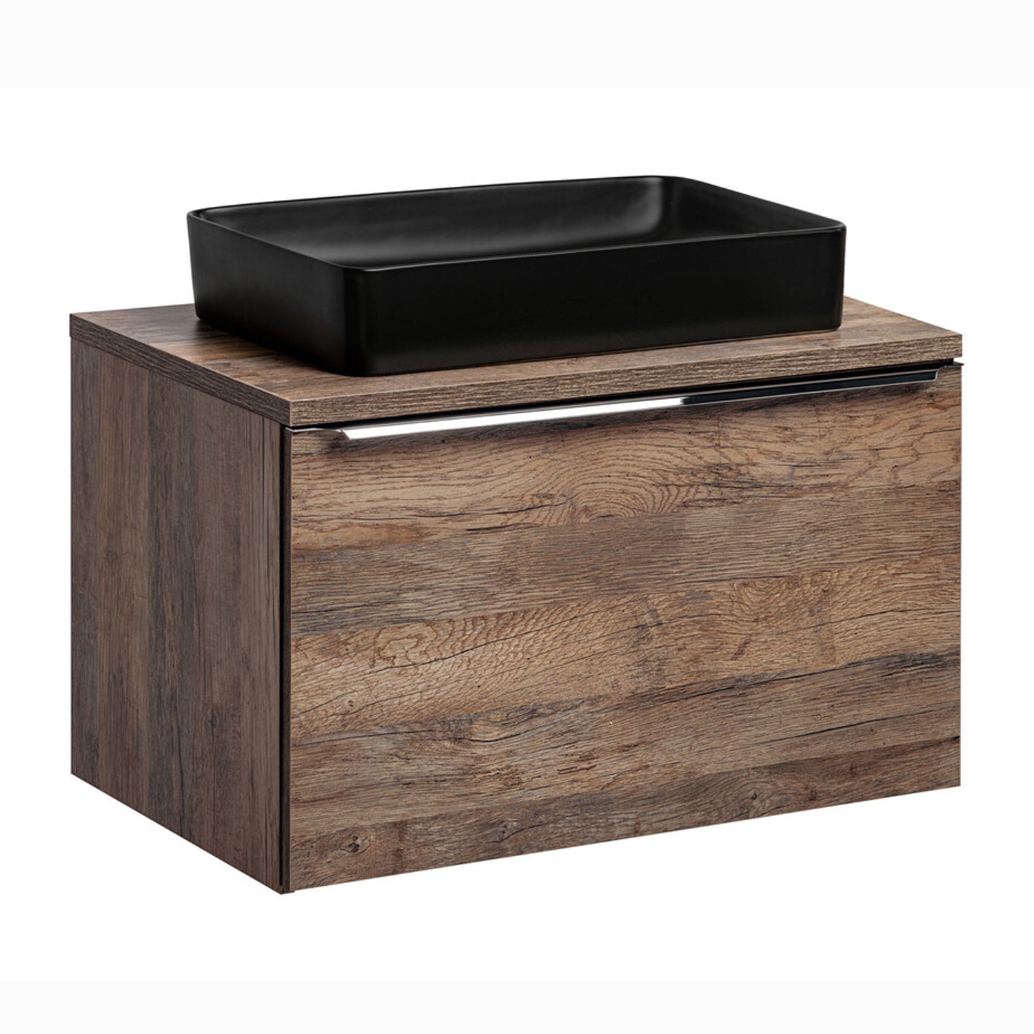 Santa Fe Bathroom Cabinet Vanity 80 cm with Basin - Dark Oak