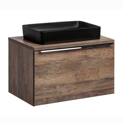 Santa Fe Bathroom Cabinet Vanity 80 cm with Basin - Dark Oak