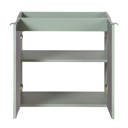 Line Reed 2 Door Bathroom Cabinet Vanity Unit 60cm with Built-In Basin - Sage