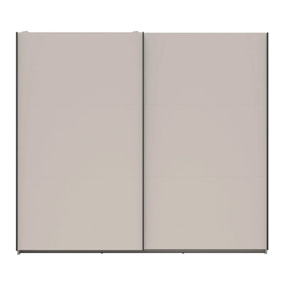 Exter Minimalist Sliding Door Wardrobe 220cm - Cashmere