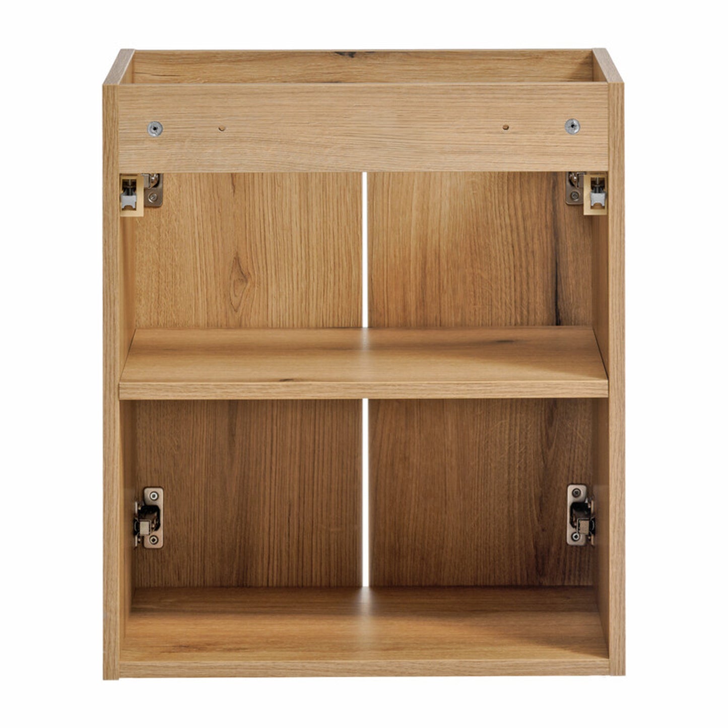 Dove 2 Door Bathroom Cabinet Vanity Unit with Rectangular Worktop Basin 50cm - Evoke Oak