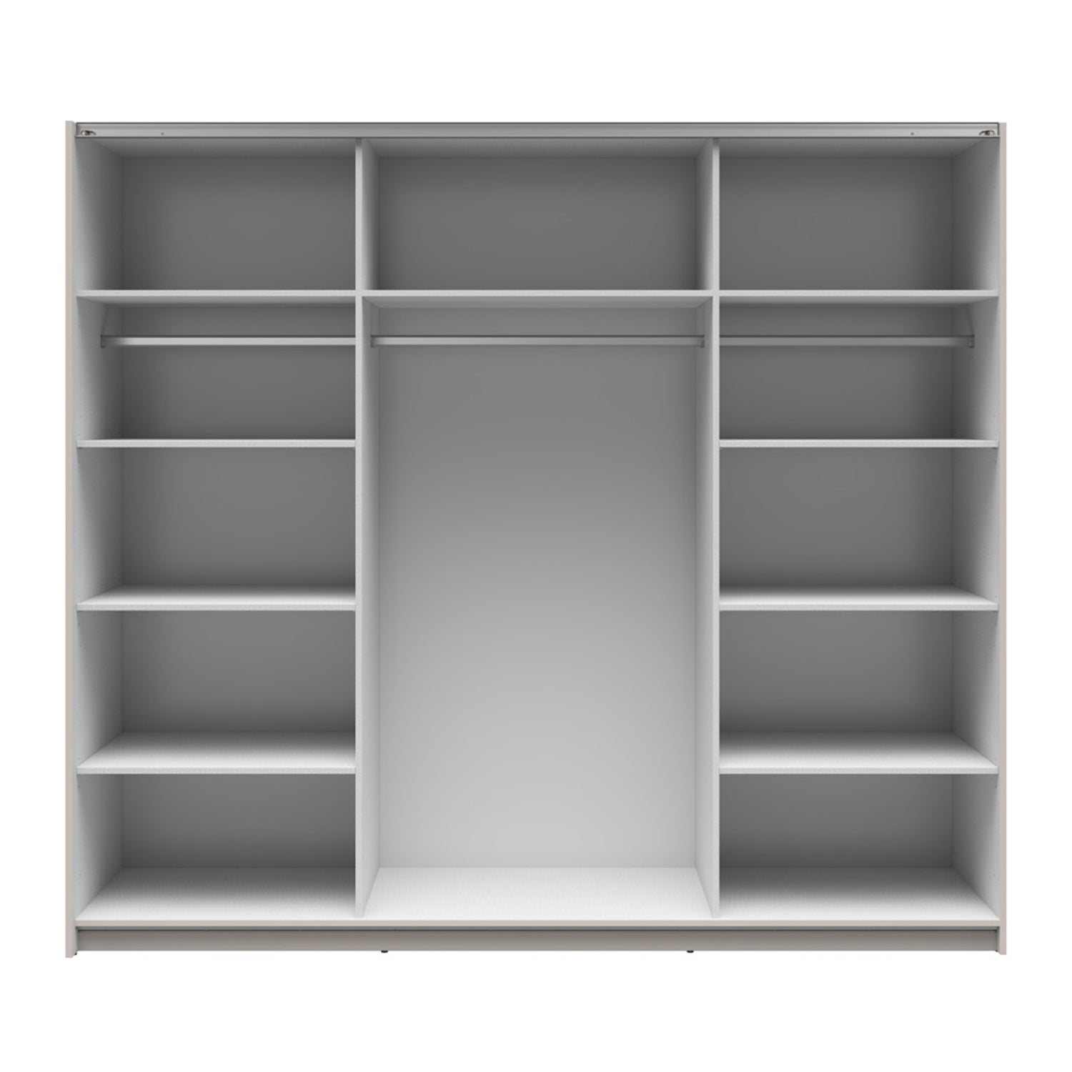 Exter Minimalist Sliding Door Wardrobe 220cm - Cashmere