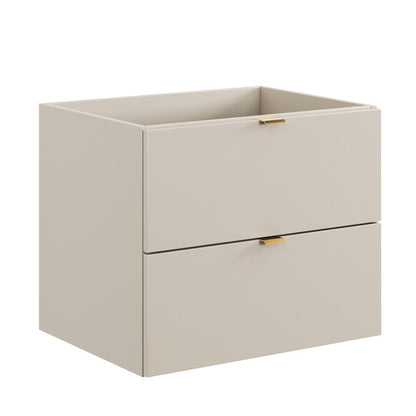 Dalia Bathroom Cabinet 60cm with 2 Drawers and Basin - Cashmere