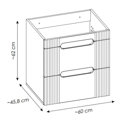 Fija Bathroom Cabinet Vanity 60 cm with Basin - White