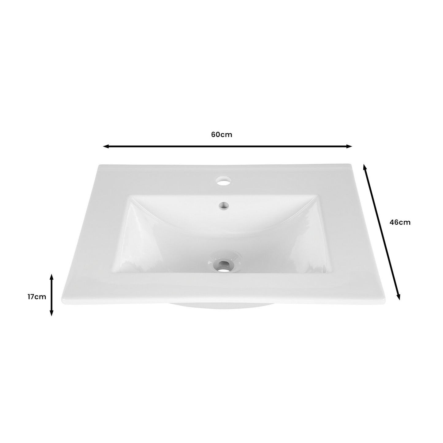 Fija Bathroom Cabinet Vanity 60 cm with Basin - White
