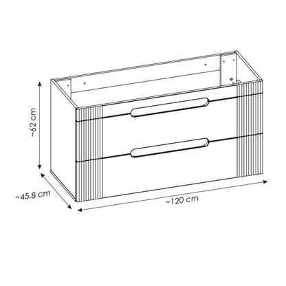 Fija Bathroom Cabinet Vanity 120 cm with Basin - White