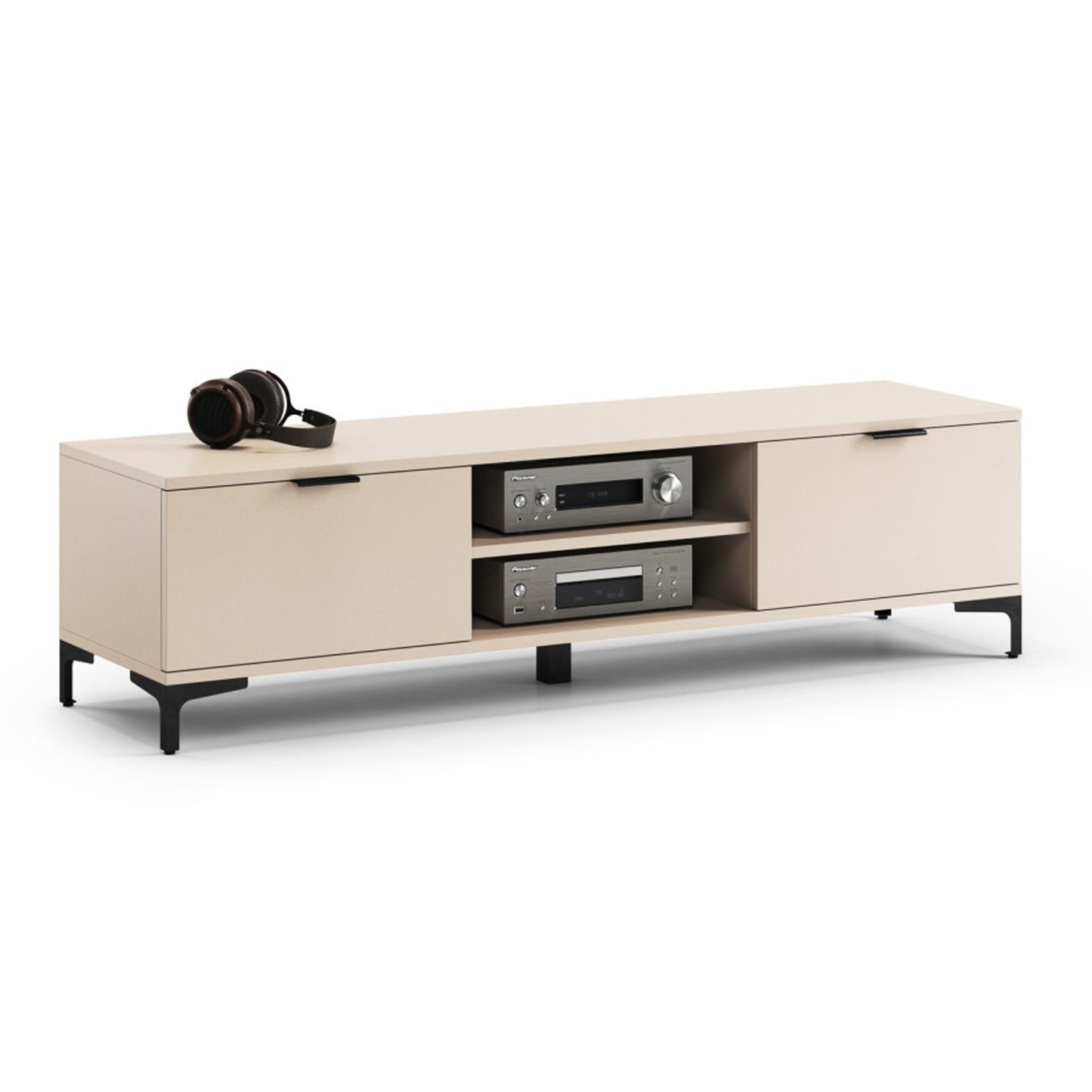 Lana Modern TV Stand with Open Shelving - Beige