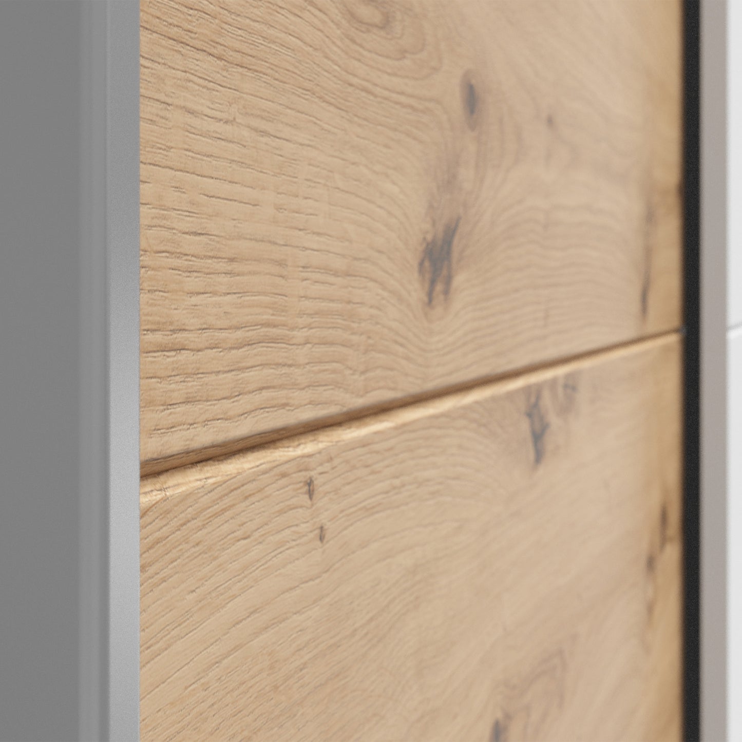 Sonya 2 Door Sliding Wardrobe - White / Artisan Oak