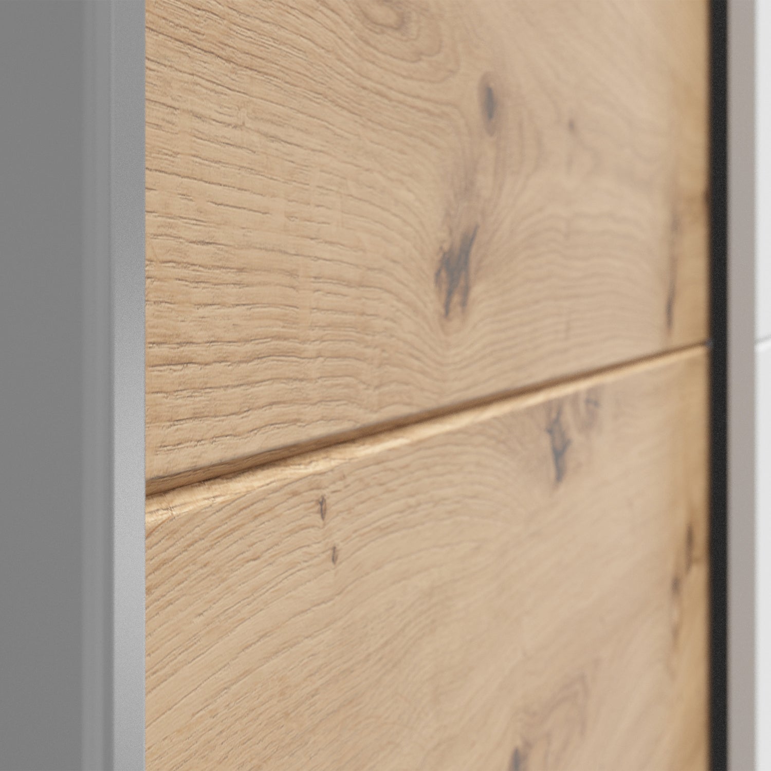 Sonya 2 Door Sliding Wardrobe - White / Artisan Oak