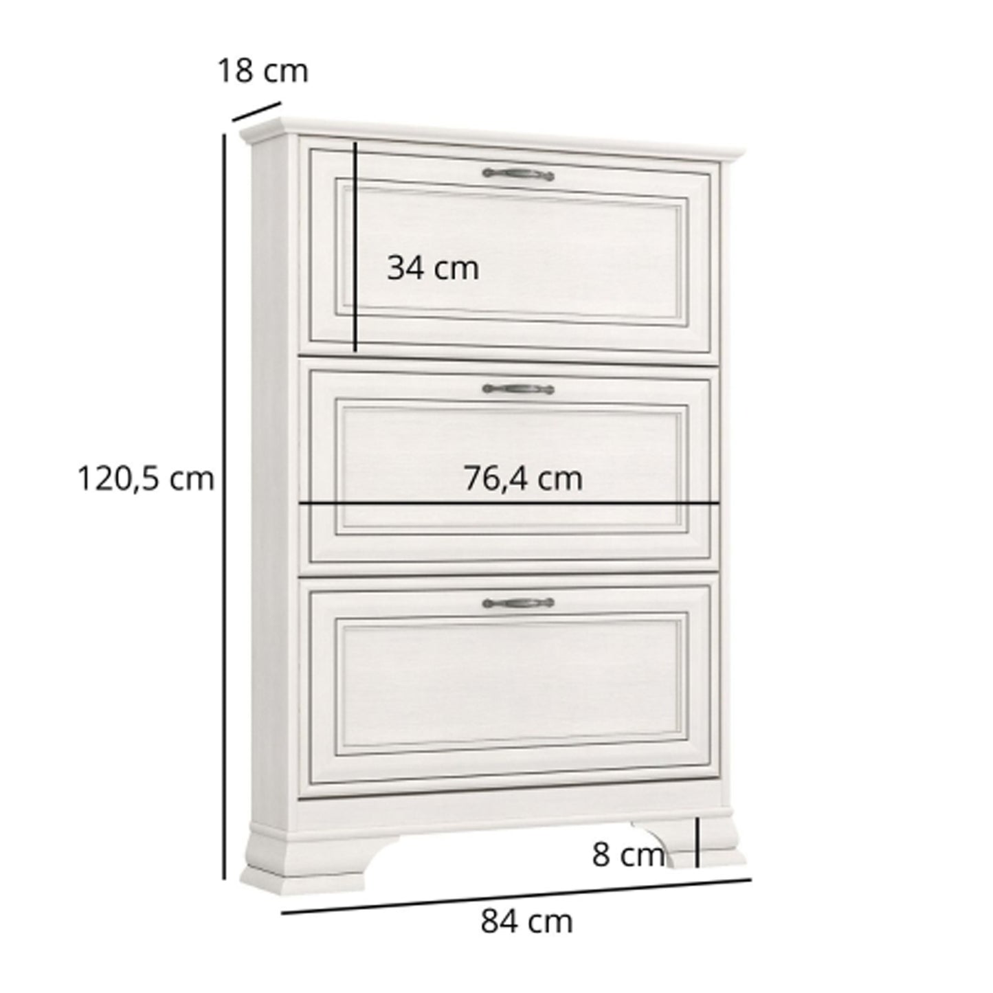 Tilda Elegant Shoe Cabinet – Fineline Crema
