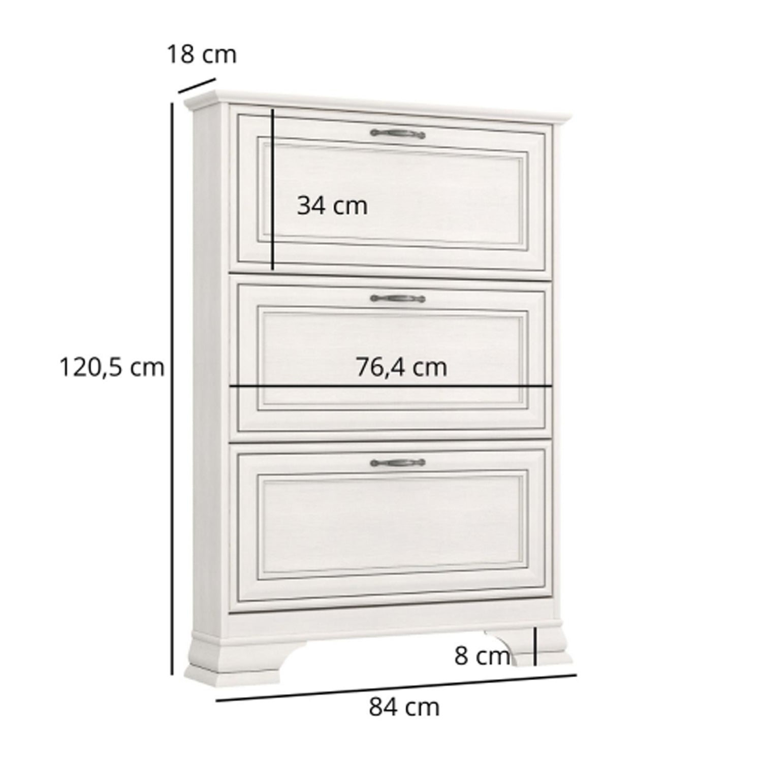 Tilda Elegant Shoe Cabinet – Fineline Crema