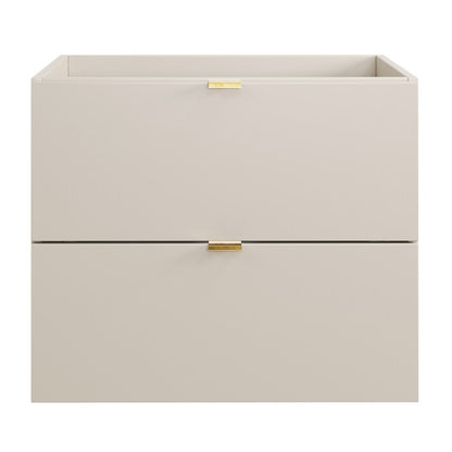 Dalia Bathroom Cabinet 60cm with 2 Drawers and Basin - Cashmere