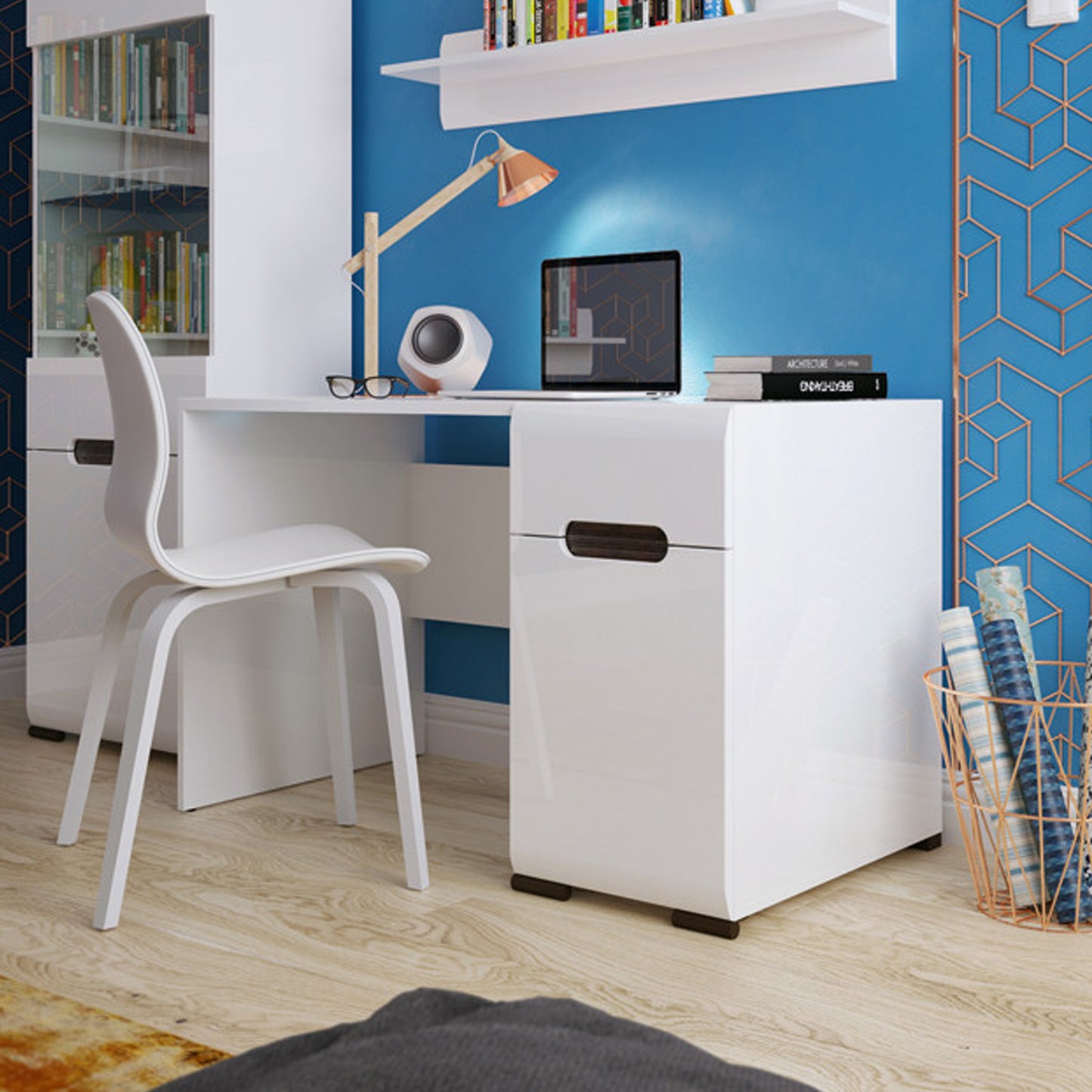 AztecaTrio desk - White