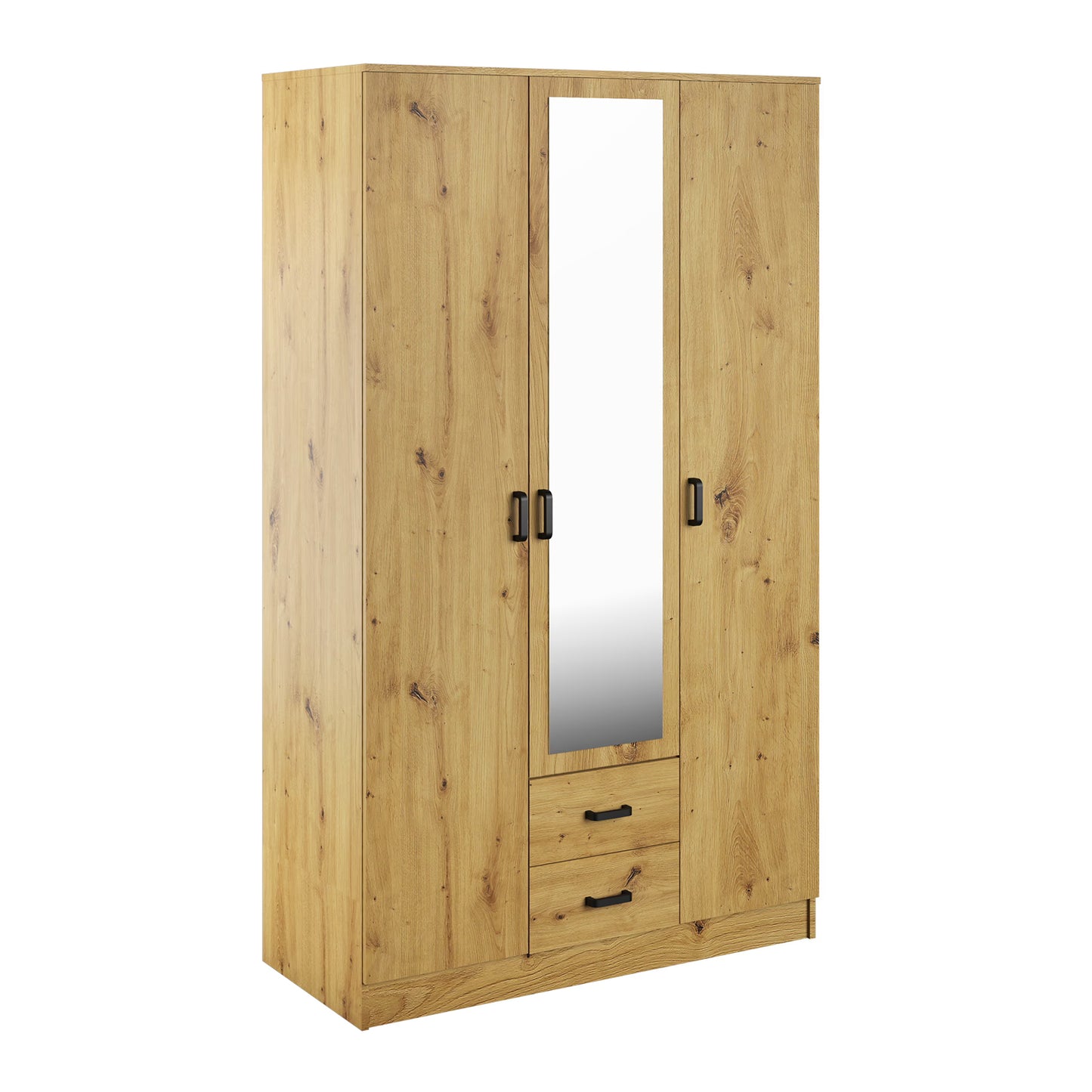 Theda Wardrobe with Mirror and Drawers - Artisan Oak