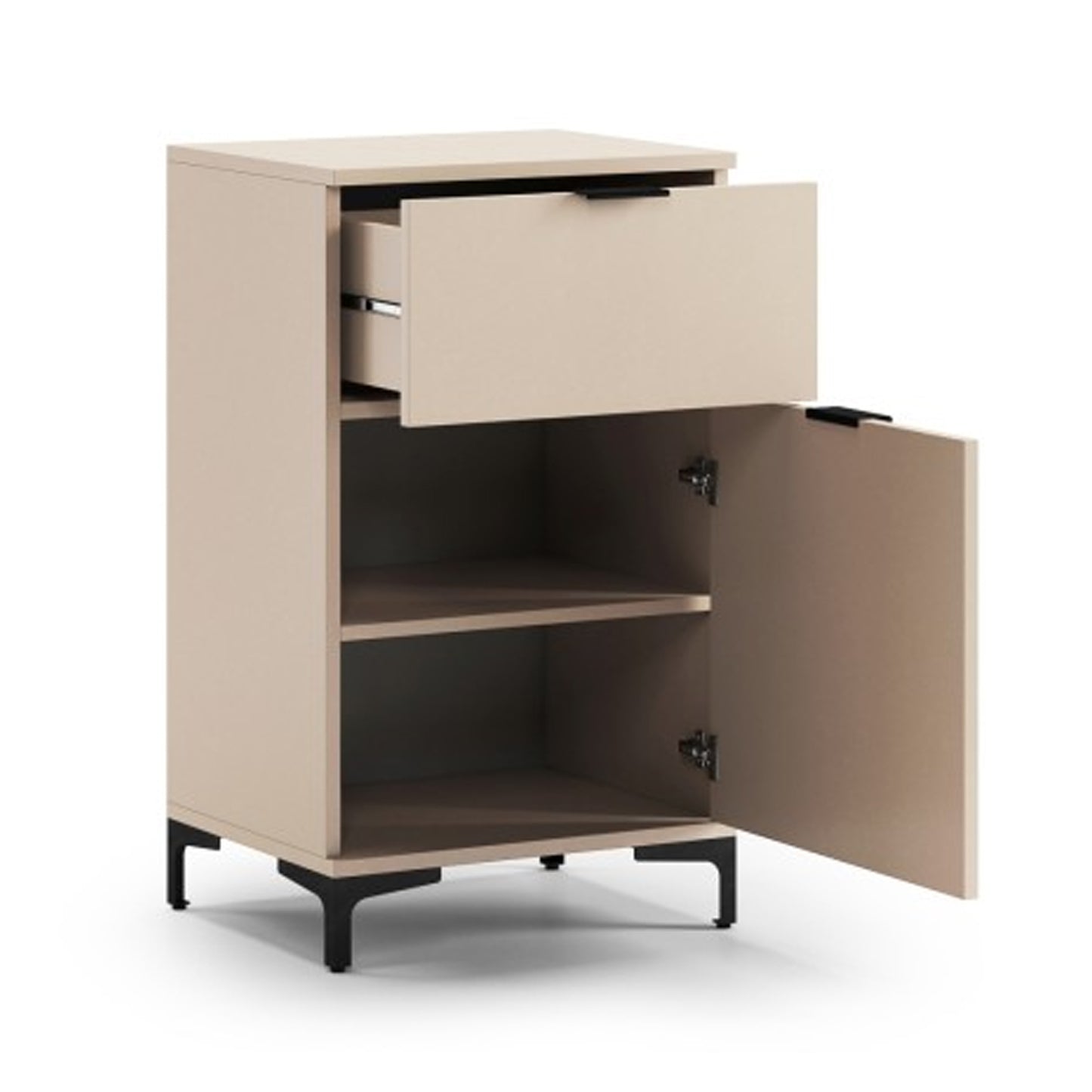 Lana Modern Slim Sideboard with Drawer and Cupboard – Beige