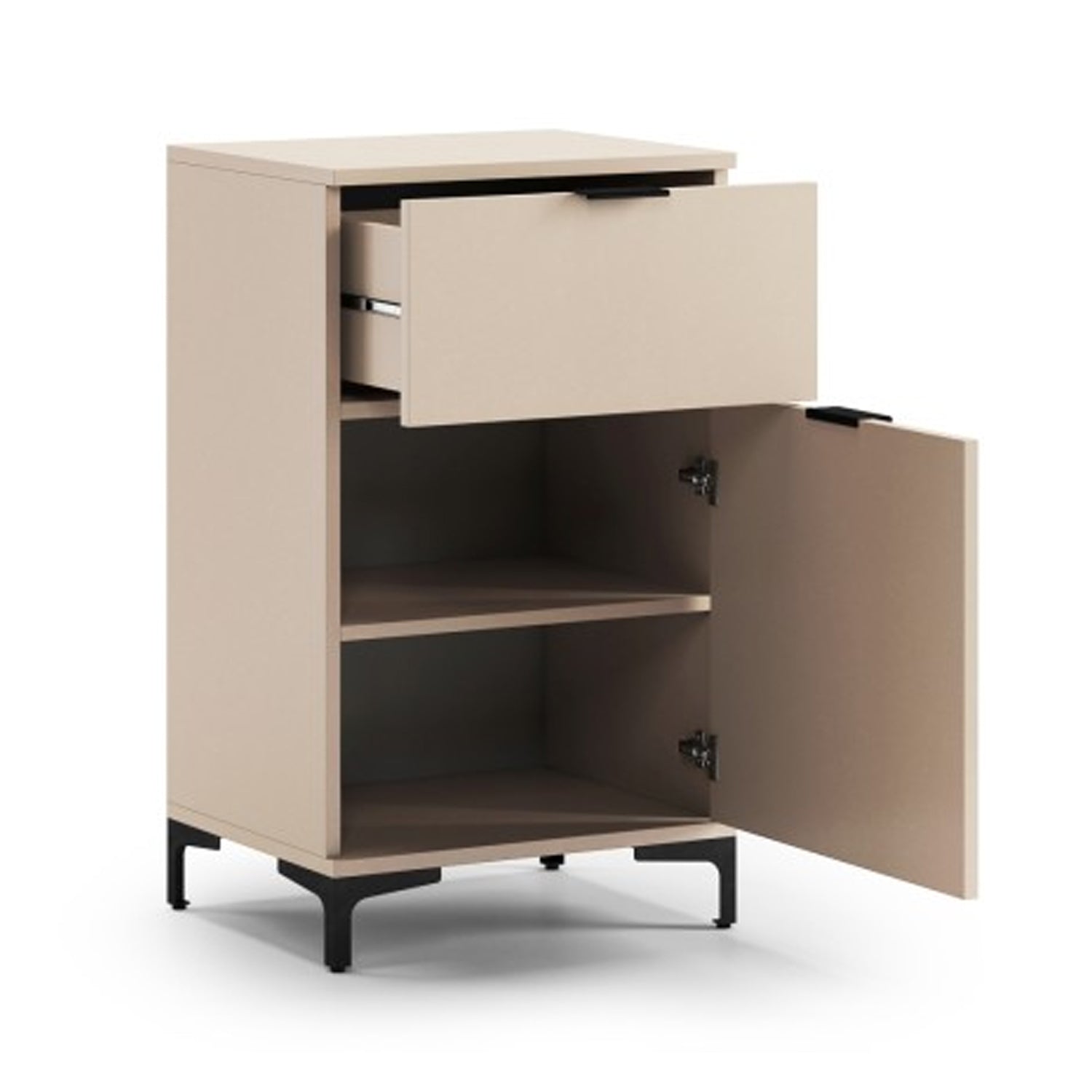 Lana Modern Slim Sideboard with Drawer and Cupboard – Beige