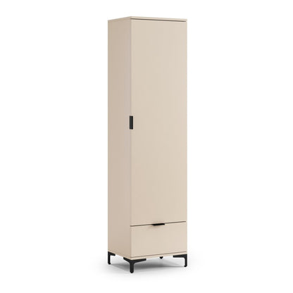 Lana Modern Tall Cabinet with Door and Drawer – Beige