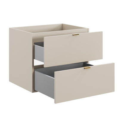 Dalia Bathroom Cabinet 60cm with 2 Drawers and Basin - Cashmere