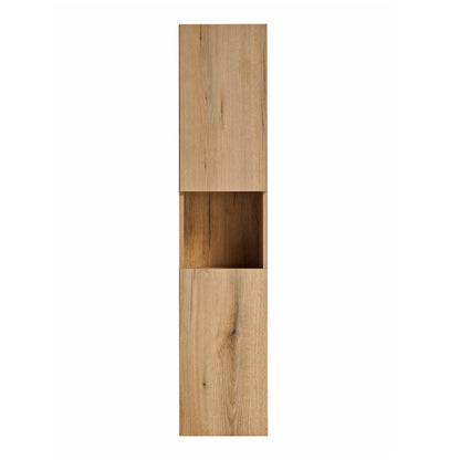 Dove 2 Door Tall Bathroom Cabinet - Evoke Oak