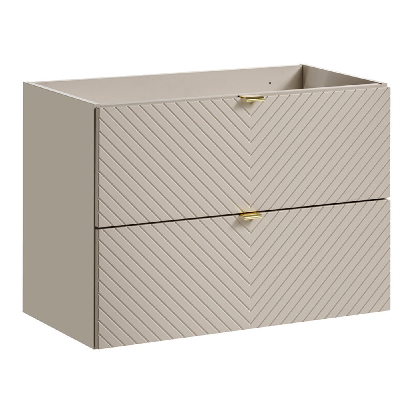 Viva Bathroom Vanity Unit with Basin 80 cm Ribbed Fluted - Cashmere