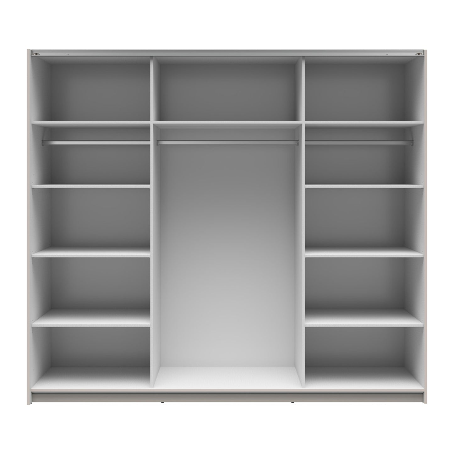 Exter 2 Door Sliding 220cm Wardrobe With Mirror - Cashmere