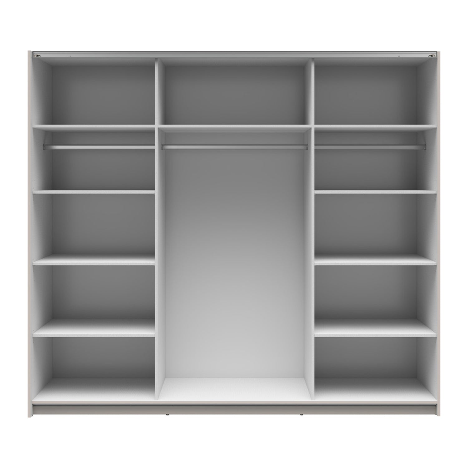 Exter 2 Door Sliding 220cm Wardrobe With Mirror - Cashmere