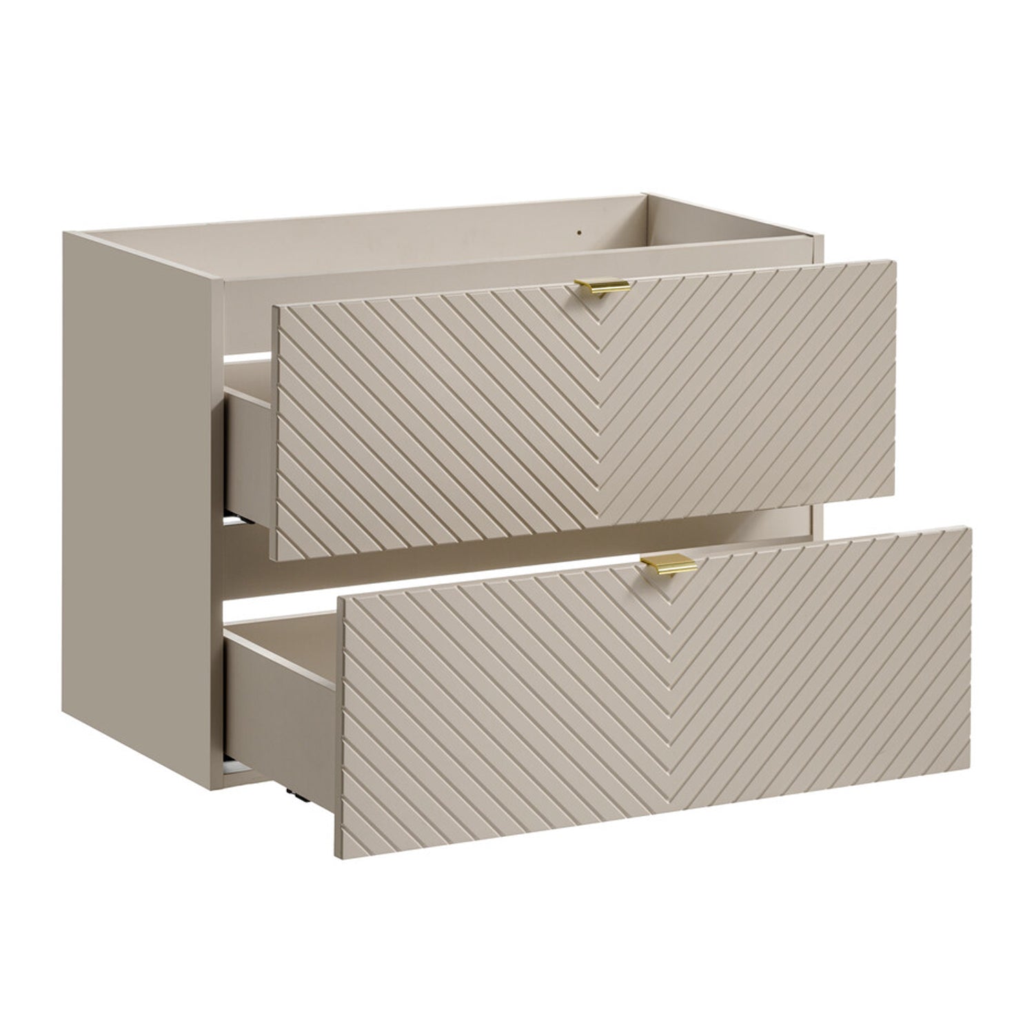 Viva Bathroom Vanity Unit with Basin 80 cm Ribbed Fluted - Cashmere