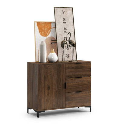 Lana Modern Sideboard with Drawers and Cabinet – Elegant Walnut