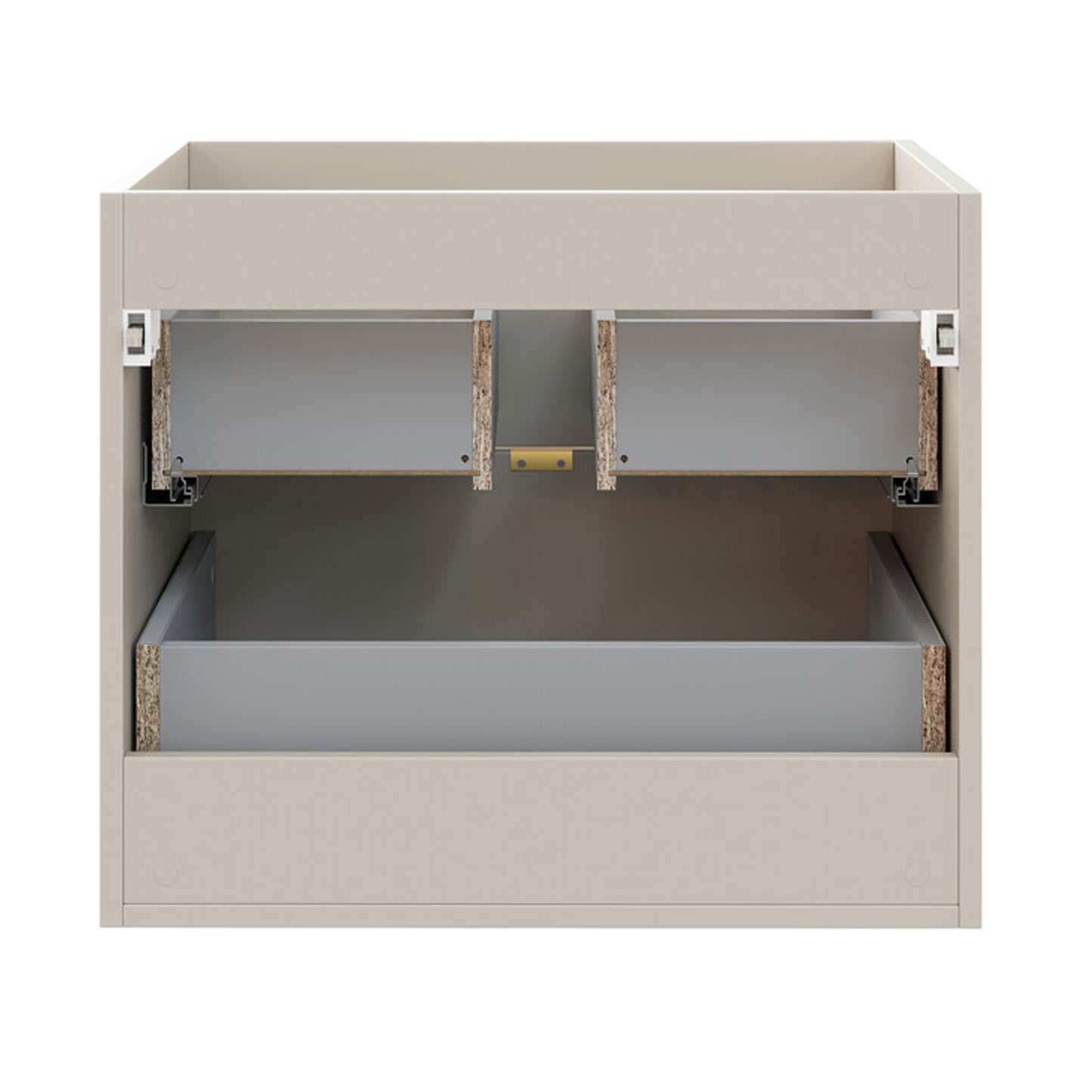 Dalia Bathroom Cabinet 60cm with 2 Drawers and Basin - Cashmere