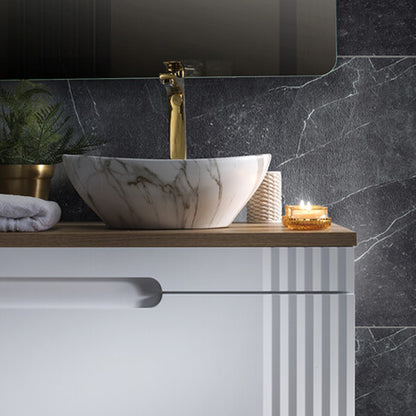 Fija Bathroom Cabinet Vanity 120 cm with Oval Basin - White