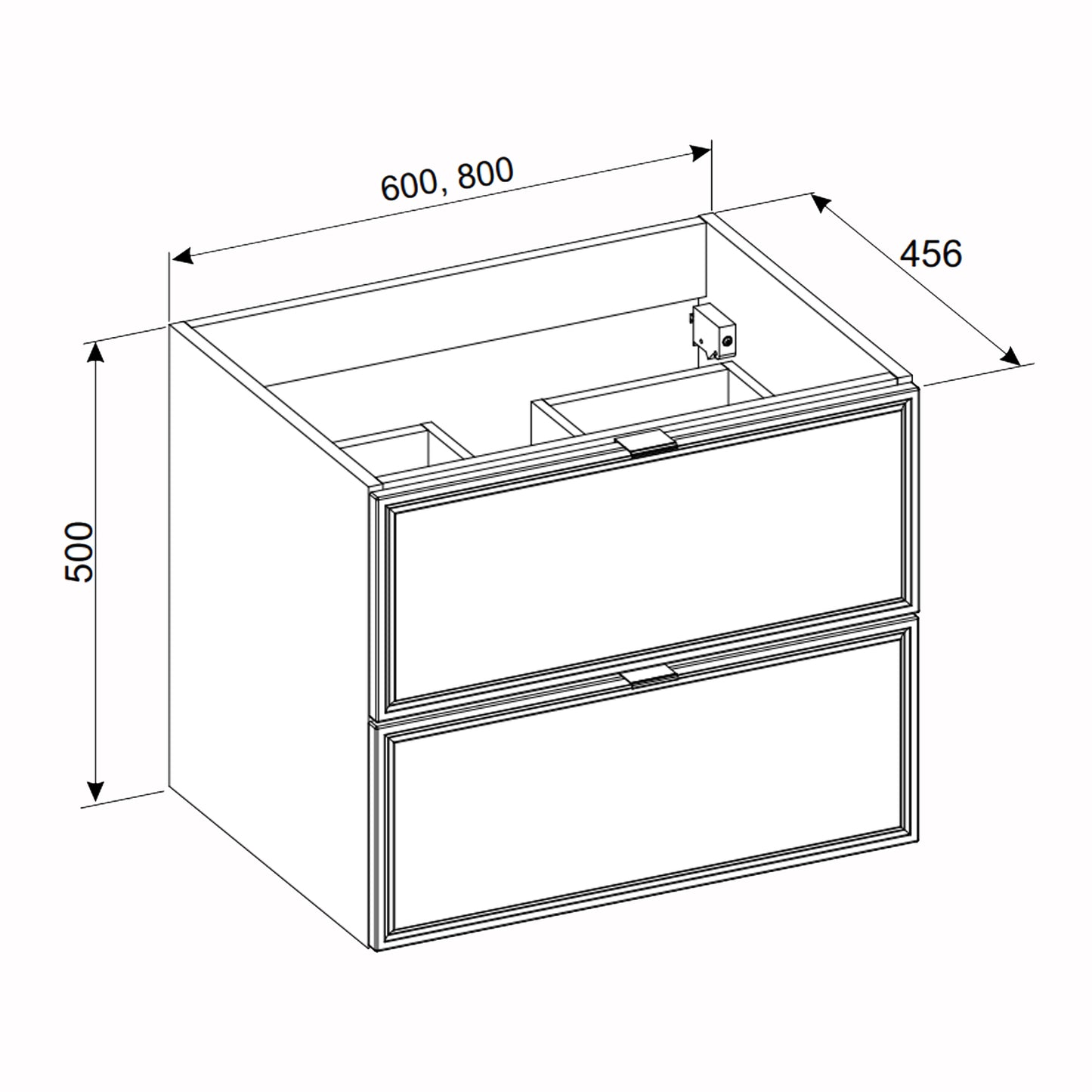 Talia Casella Bathroom Cabinet Vanity 60 cm with Basin - Casella Oak