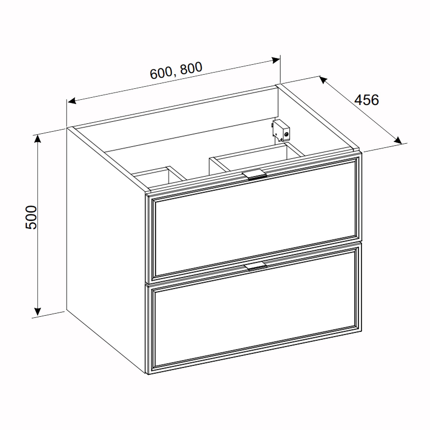 Talia Casella Bathroom Cabinet Vanity 60 cm with Basin - Casella Oak
