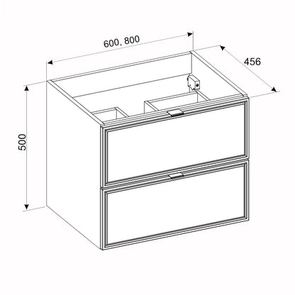 Talia Casella Bathroom Cabinet Vanity Set 60 cm with Basin and tall Unit - Casella Oak