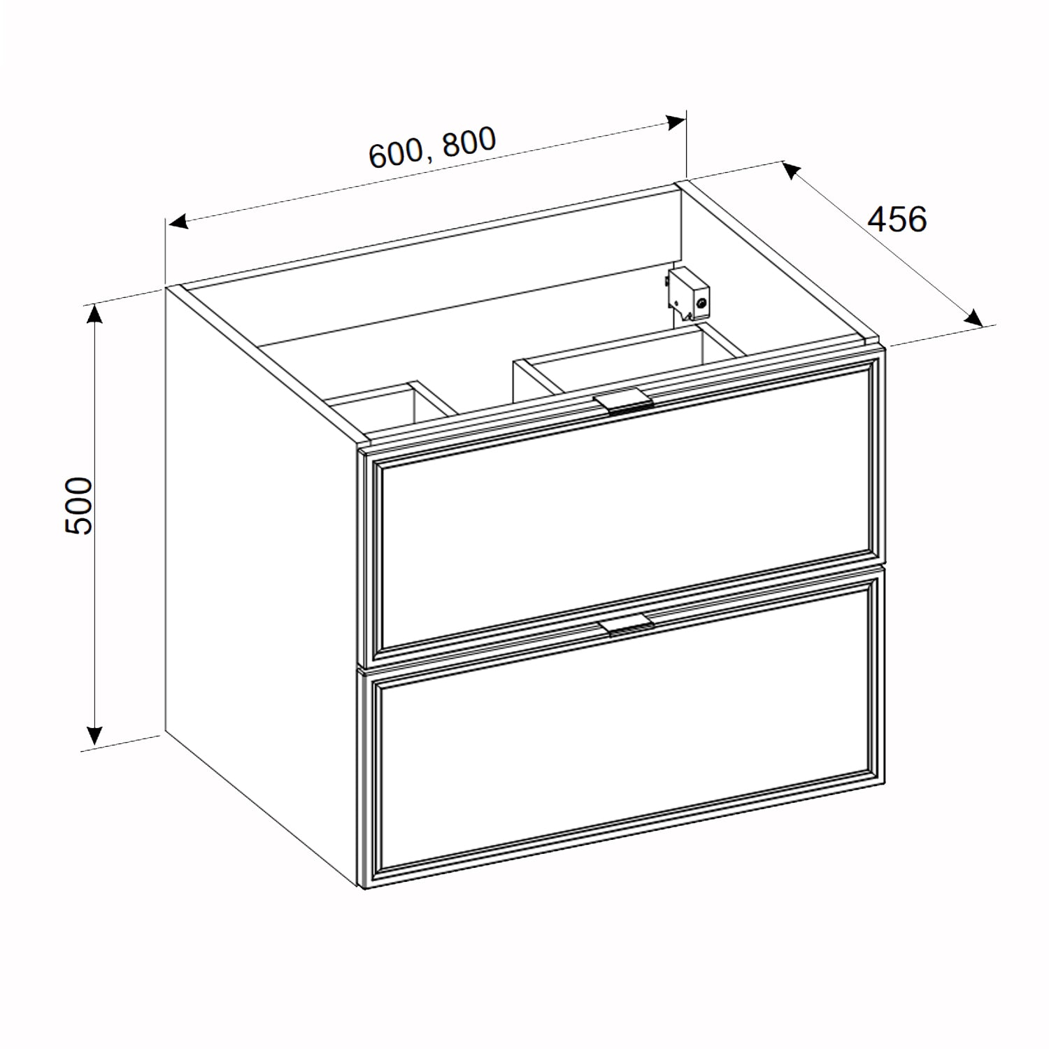 Talia Casella Bathroom Cabinet Vanity Set 80 cm with Basin and tall Unit - Casella Oak