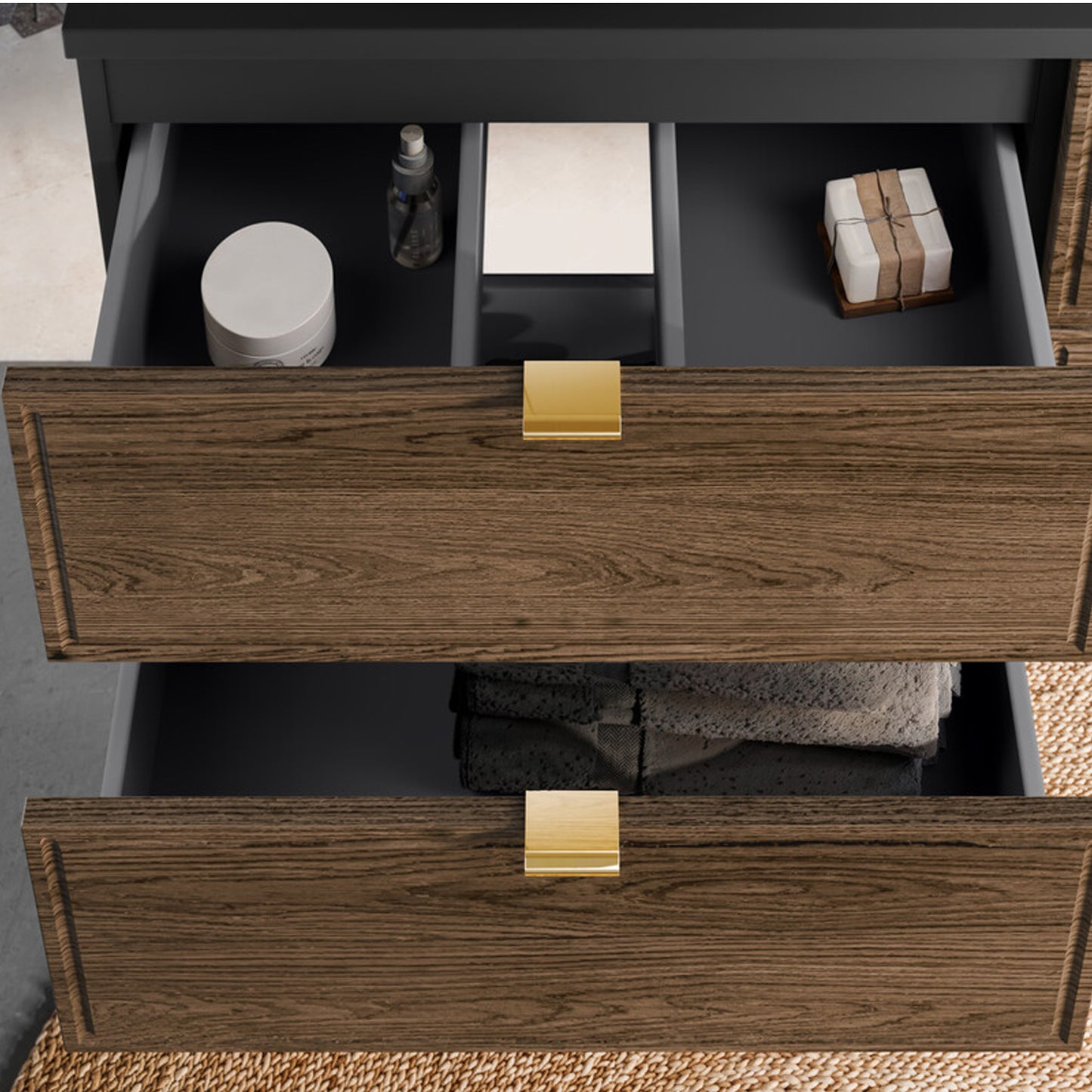Talia Casella Bathroom Cabinet Vanity 60 cm with Basin - Casella Oak