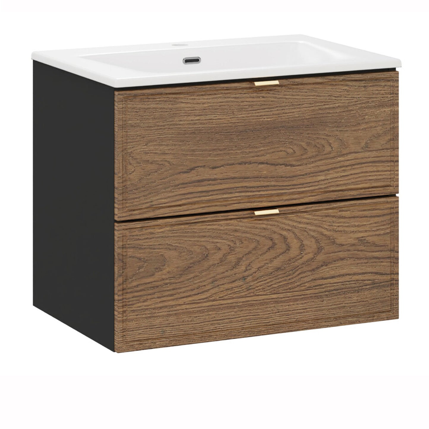 Talia Casella Bathroom Cabinet Vanity Set 60 cm with Basin and tall Unit - Casella Oak