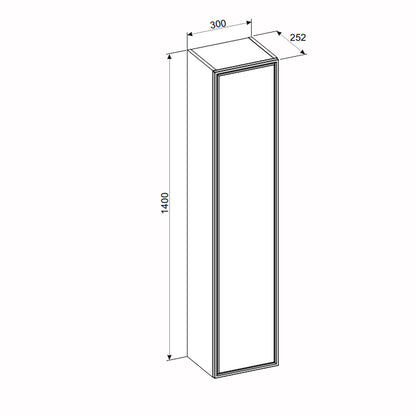 Talia Casella Bathroom Cabinet Vanity Set 80 cm with Basin and tall Unit - Casella Oak