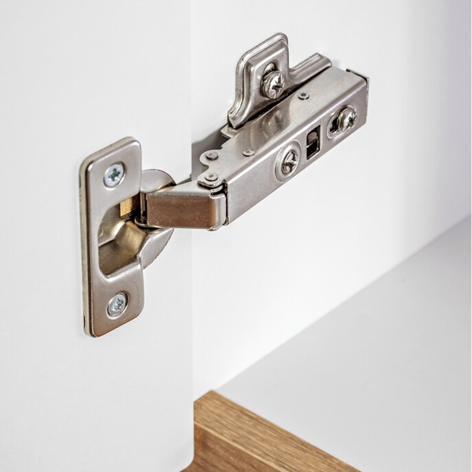 Platinum Bathroom Cabinet Vanity Tall Unit - White/Gold Craft Oak