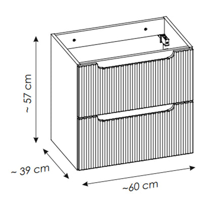 Nova Bathroom Cabinet Set with Drawers, Oak Worktop , Basins and Tall Unit - Baby Blue
